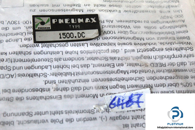 PNEUMAX 1500 D.C MAGNETIC SENSOR_PNEUMAX 06G