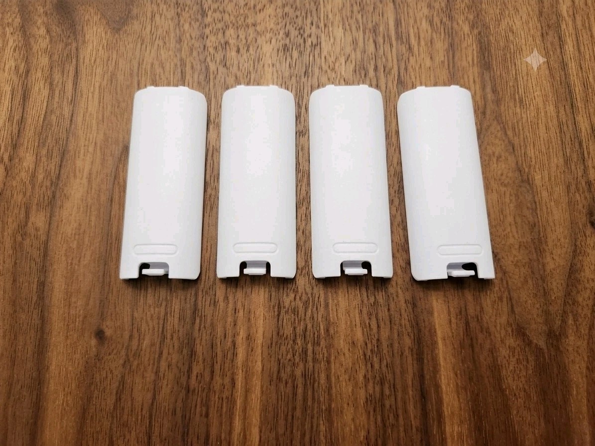 4 NEW Wii Battery Cover Back Door Cover Lid For Controller Wii Remote White