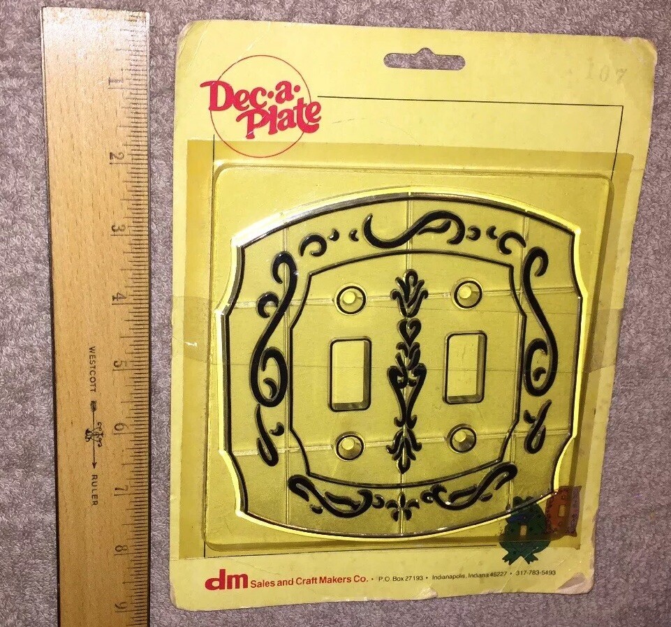 Vintage Craft Item - Dec-a-Plate Double Switchplate