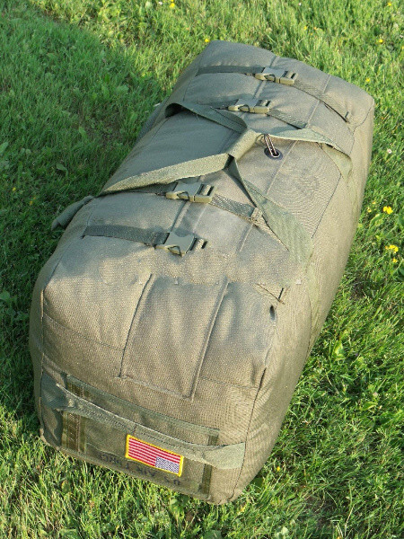 Improved Duffel Bag OD US Military Zipper Deployment Flight Travel NO PAINT VGC