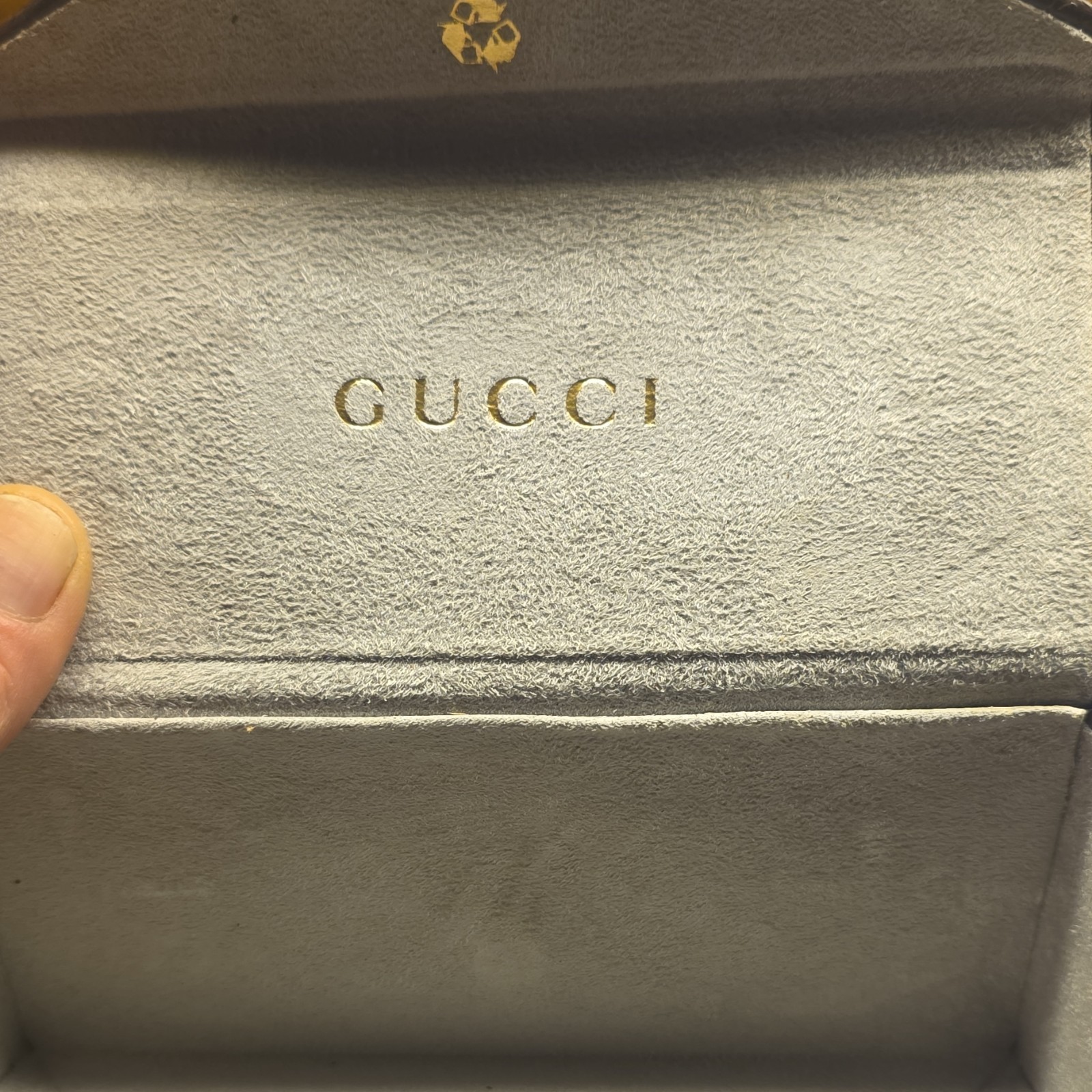Gucci Brown GG Monogram Microguccissima Hard Flip Top Eyeglass Case