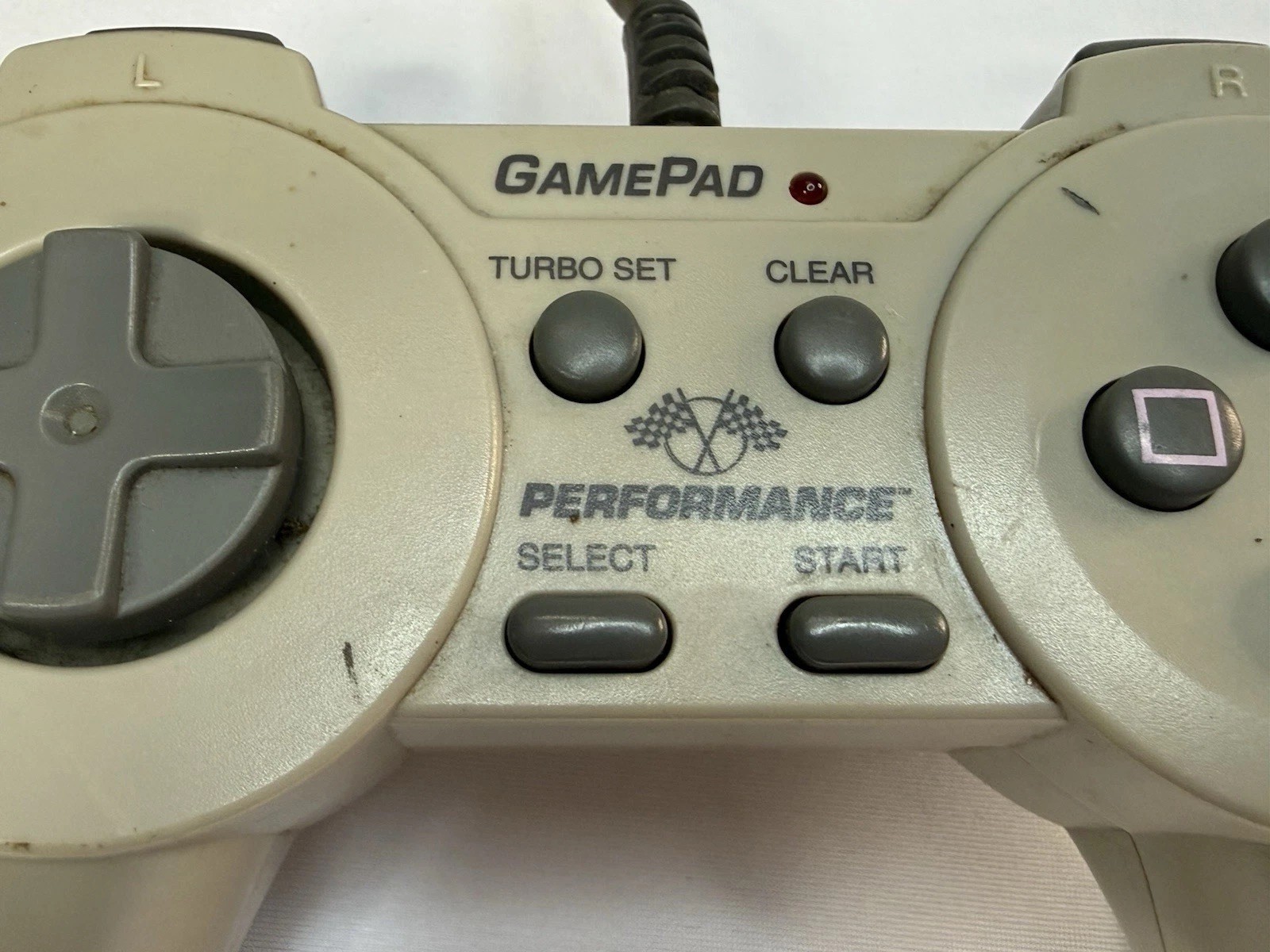 GamePad Performan PS1 PlayStation 1 Controller Gray Turbo Set P-103E