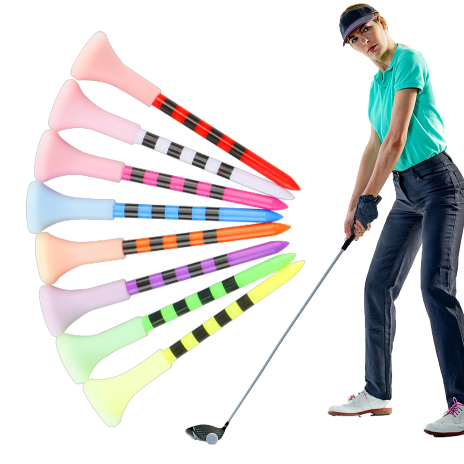 Light Up Golf Tees 50pcs Lighted Golf Course Supplies Professional
