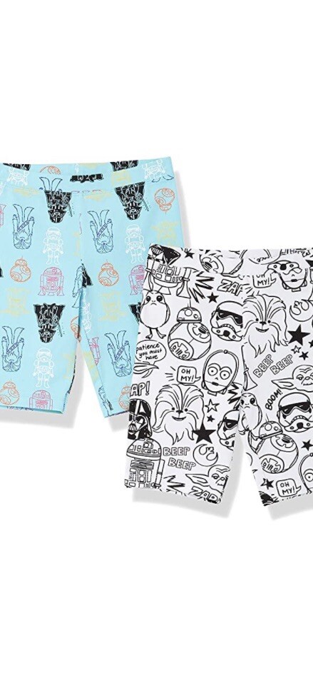Toddler girls spotted zebra star wars bike shorts 4 Pairs 3t NWT