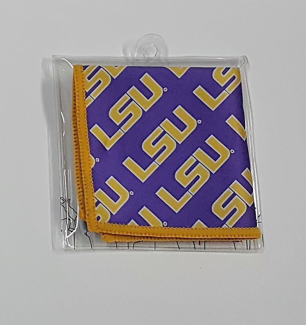 LSU Tigers High Quality Microfiber & Silk Cleaning Cloth Cell, Glasses, Etc