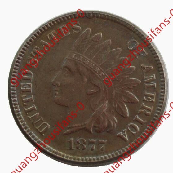 --1877 Indian Head Cent Penny Extremely Fine As shown in the figure--