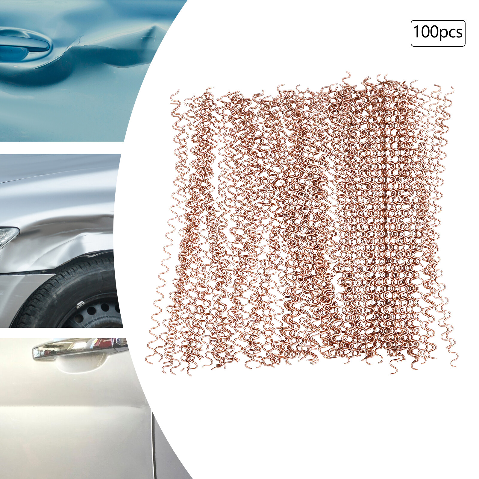 100Pcs*Dent Puller Wavy Welding Wires,Spot Weld Repair Corrugated Welding Wire