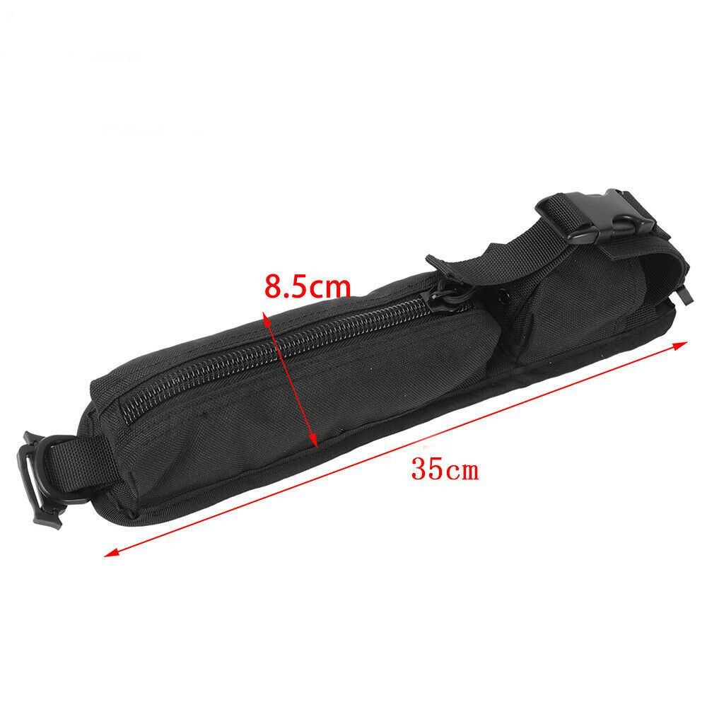 2 pcs Black Tactical Backpack Shoulder Strap Bag Molle Accessory Pouch Outdoor