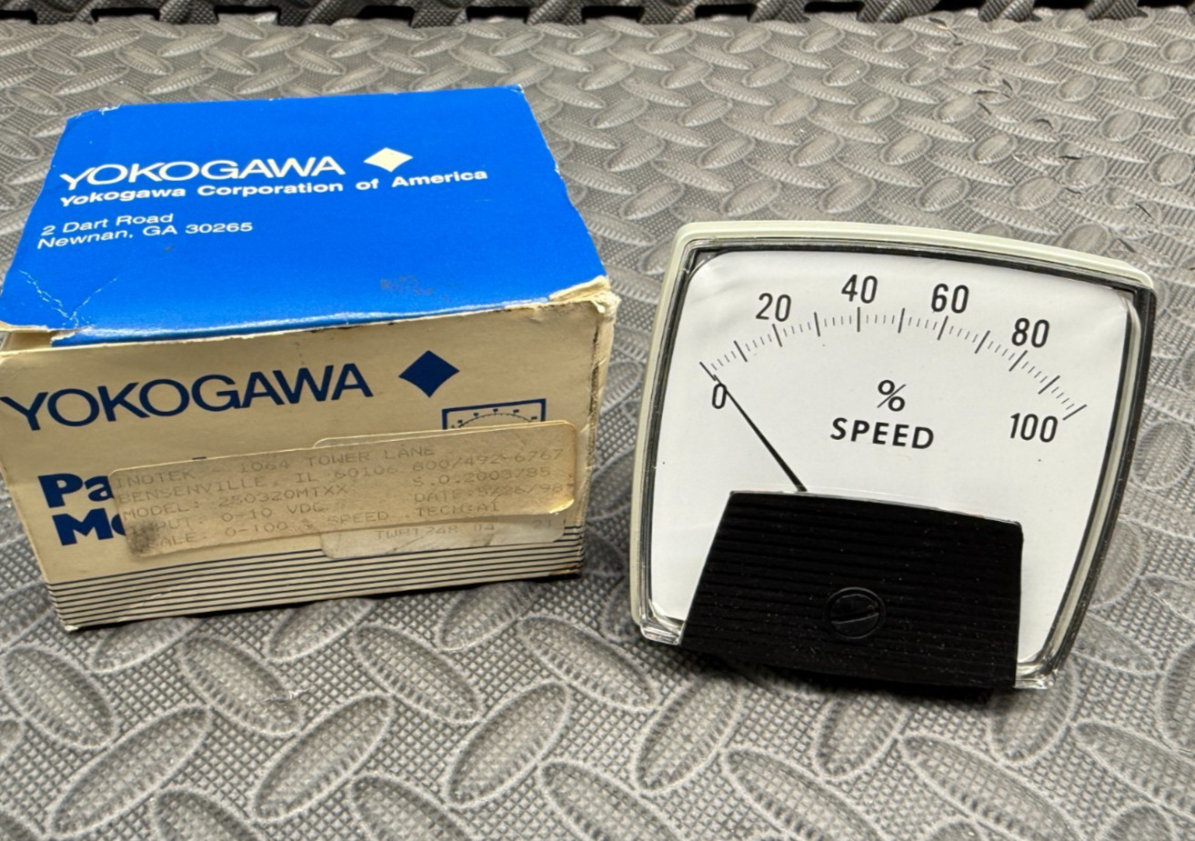 Yokogawa 250320MTXX 0-10VDC Analog Panel Speed Meter