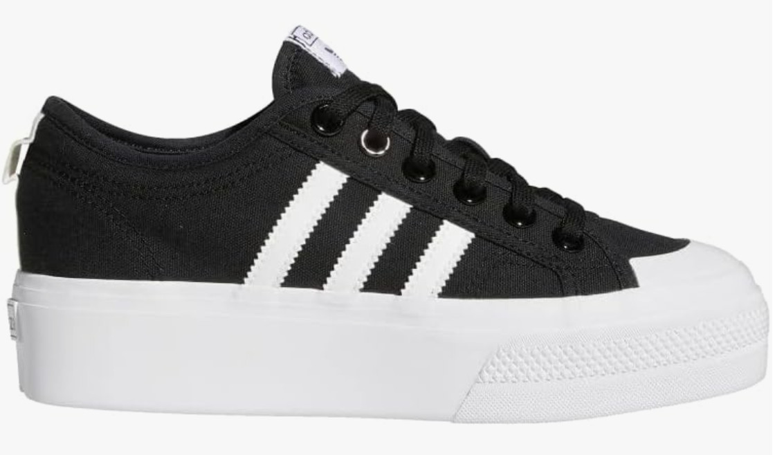 Adidas Originals Women's Nizza Platform, Black/White/White, Size 10