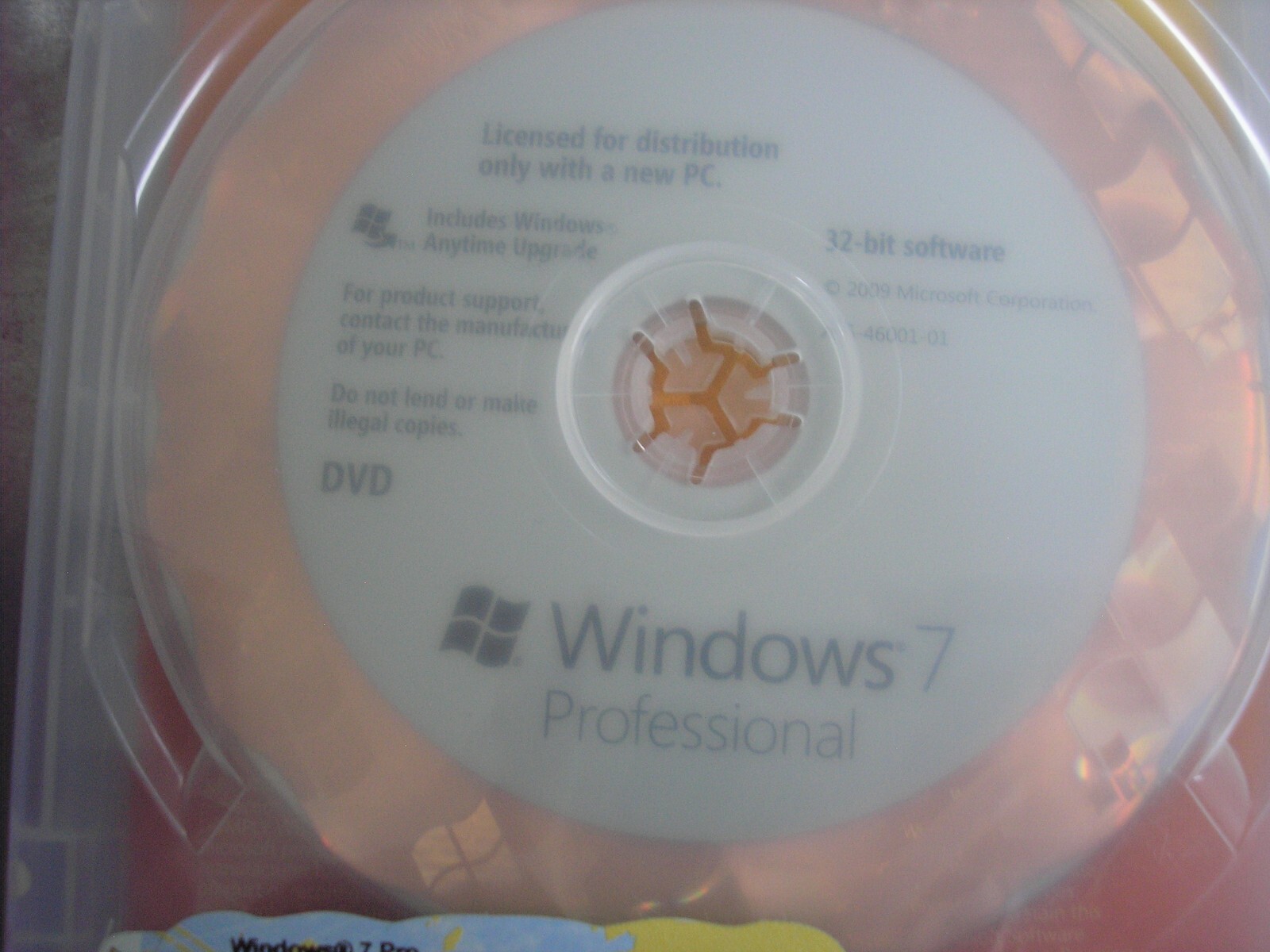Microsoft Windows 7 Professional 32 bit Full English DVD MS WIN =NEW SEALED=