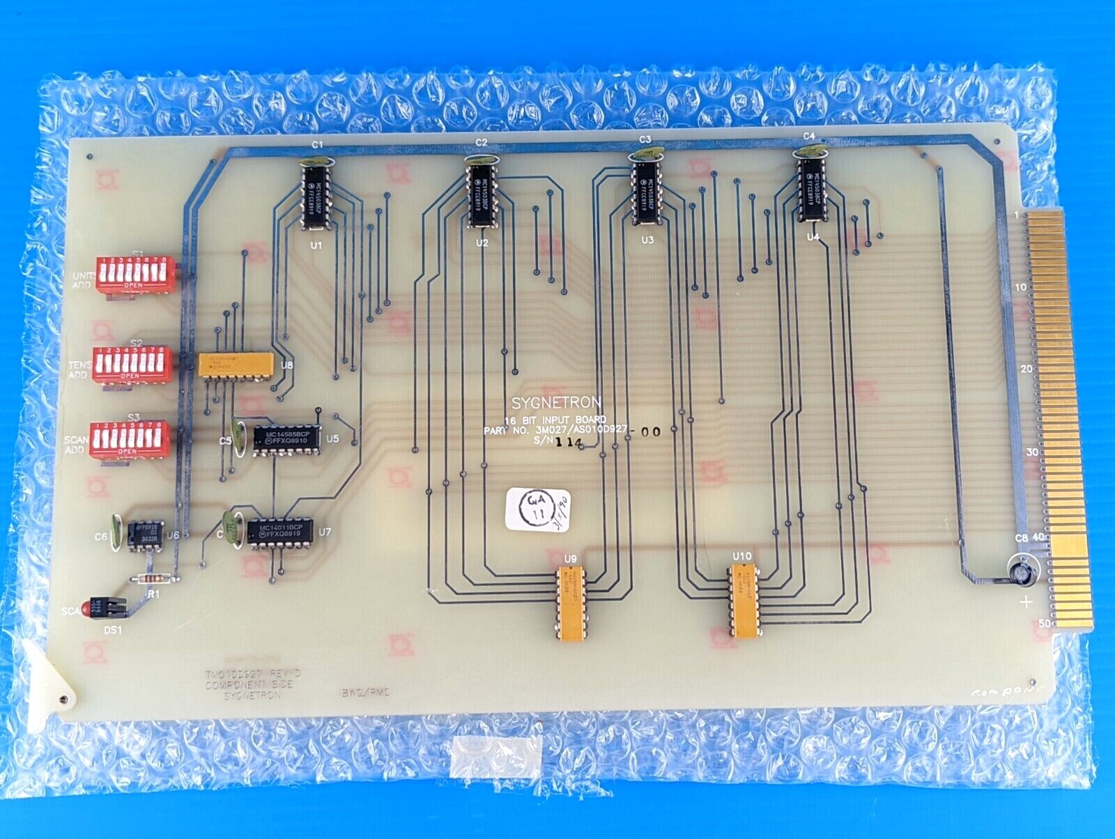 Sygnetron 3M027/AS010D927 16-Bit Input Board, 10D927, TMO10D927