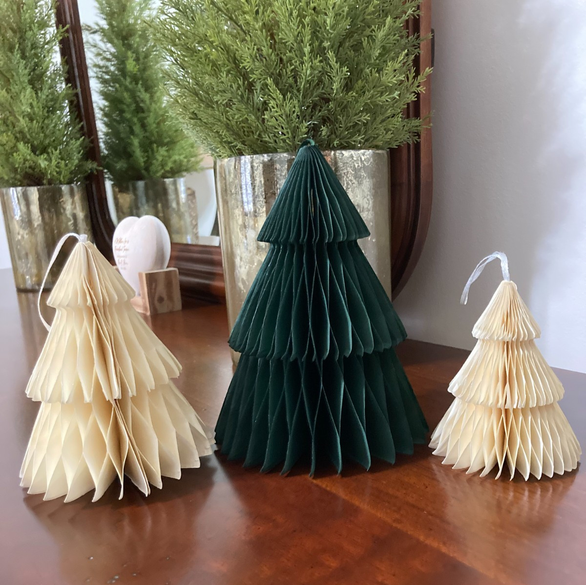 Set of Three Christmas Accordion Trees