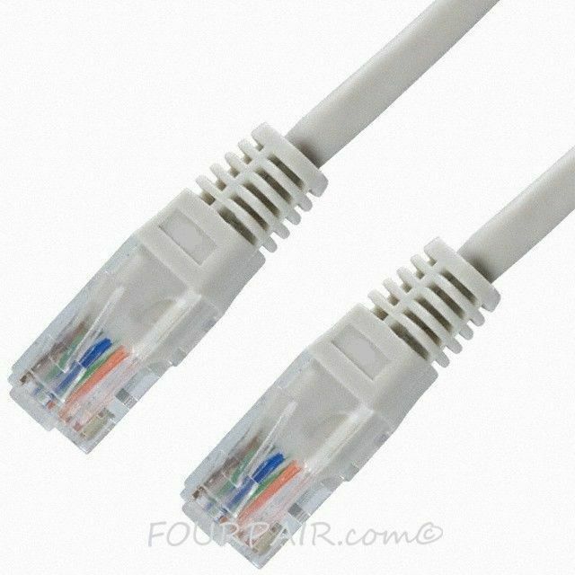 5 Pack Lot - 3ft CAT6 Ethernet Network LAN Router Patch Cable Cord Wire White
