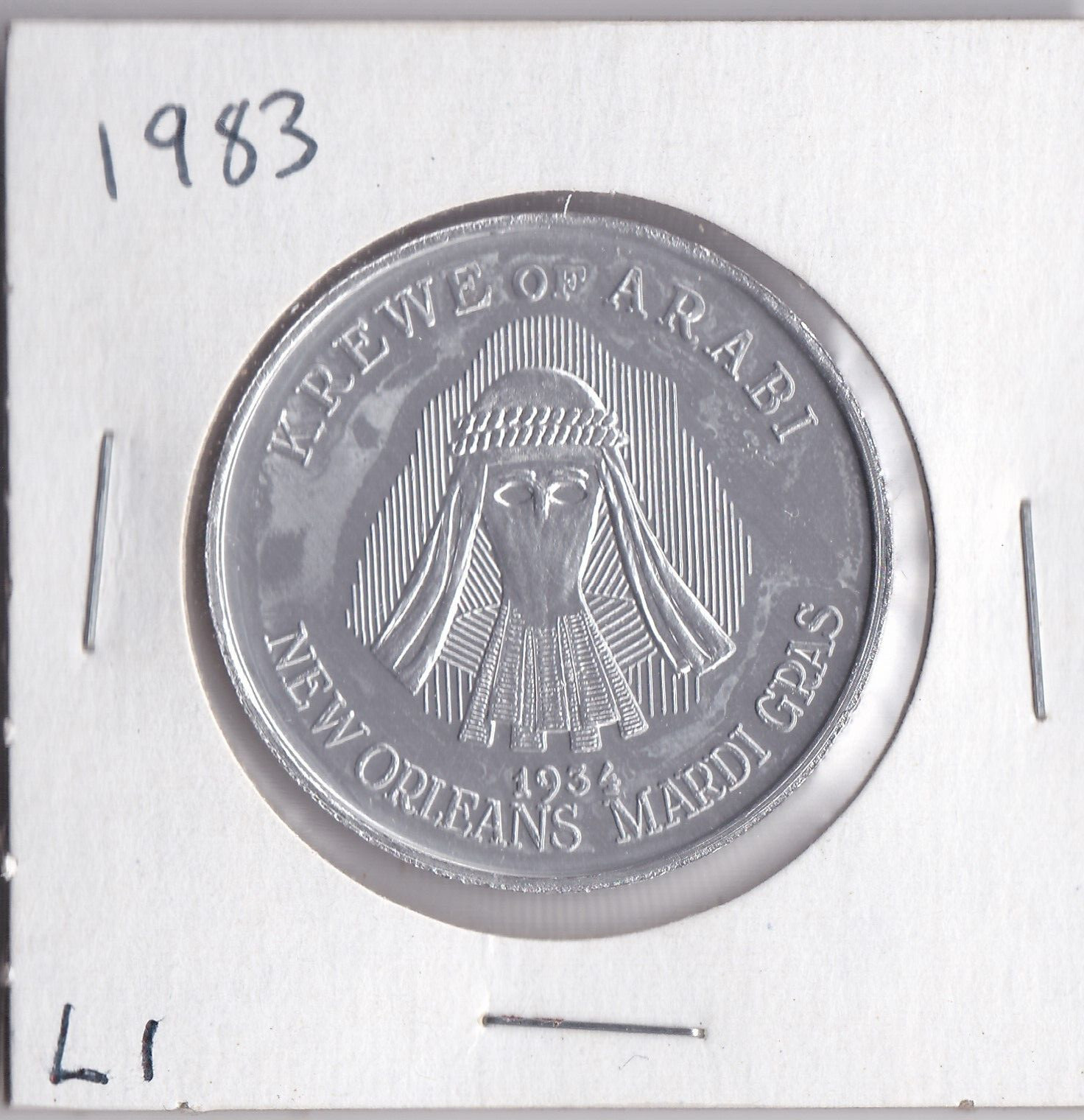 1983 KREWE of ARABI/KING ARABI XXVII (S. JOE GRIFFITH) 1983 Mardi Gras  DOUBLOON