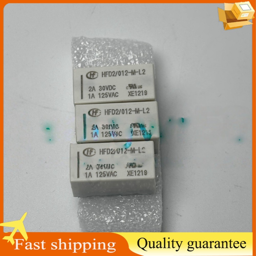 10Pcs NEW HFD2/012-M-L2 12V Bistable Latching Relay DPDT 2A 30VDC #T1843