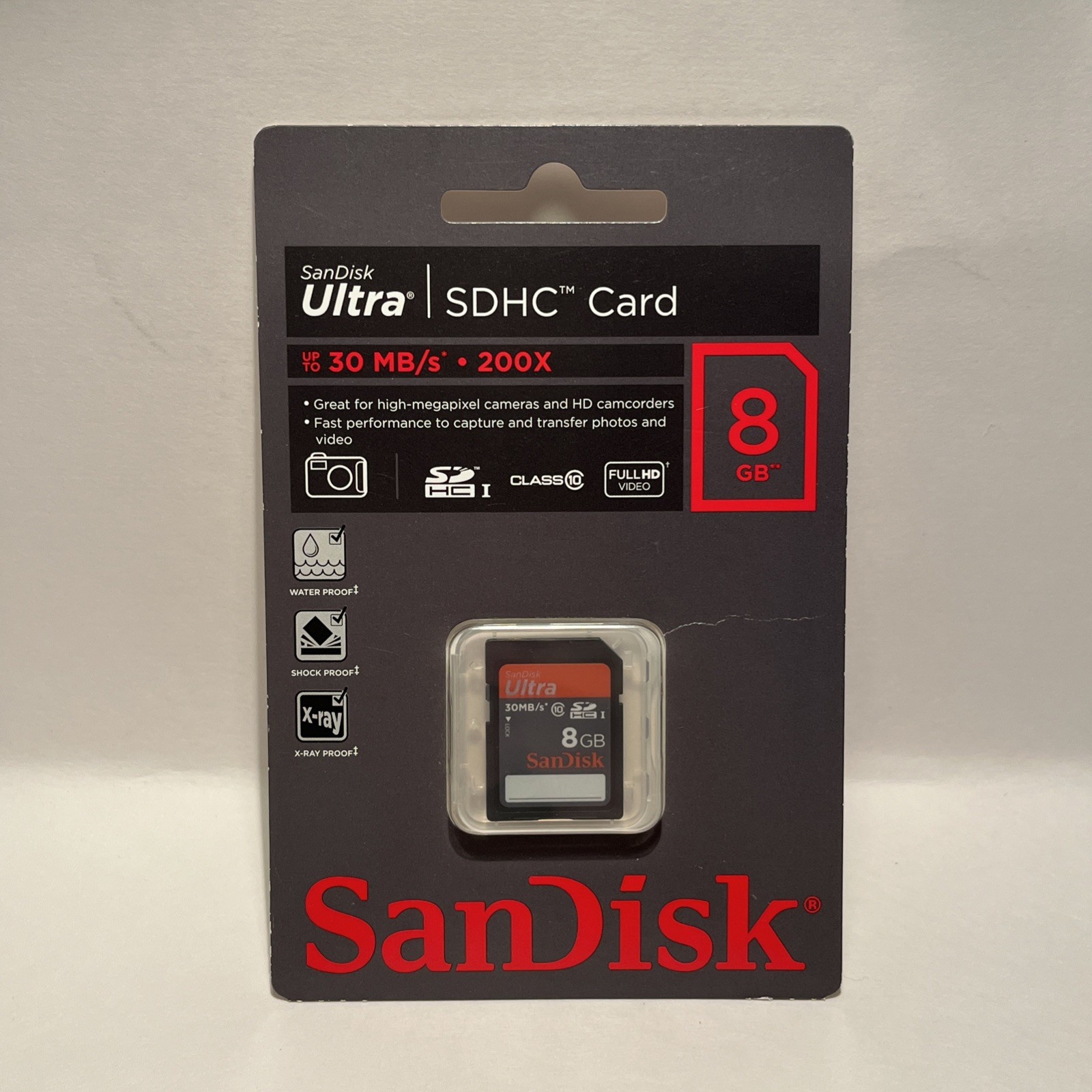 NEW SanDisk Ultra 8GB SDHC Memory Card 30MB/s 200X SDSDRH-008G-A11 -New-