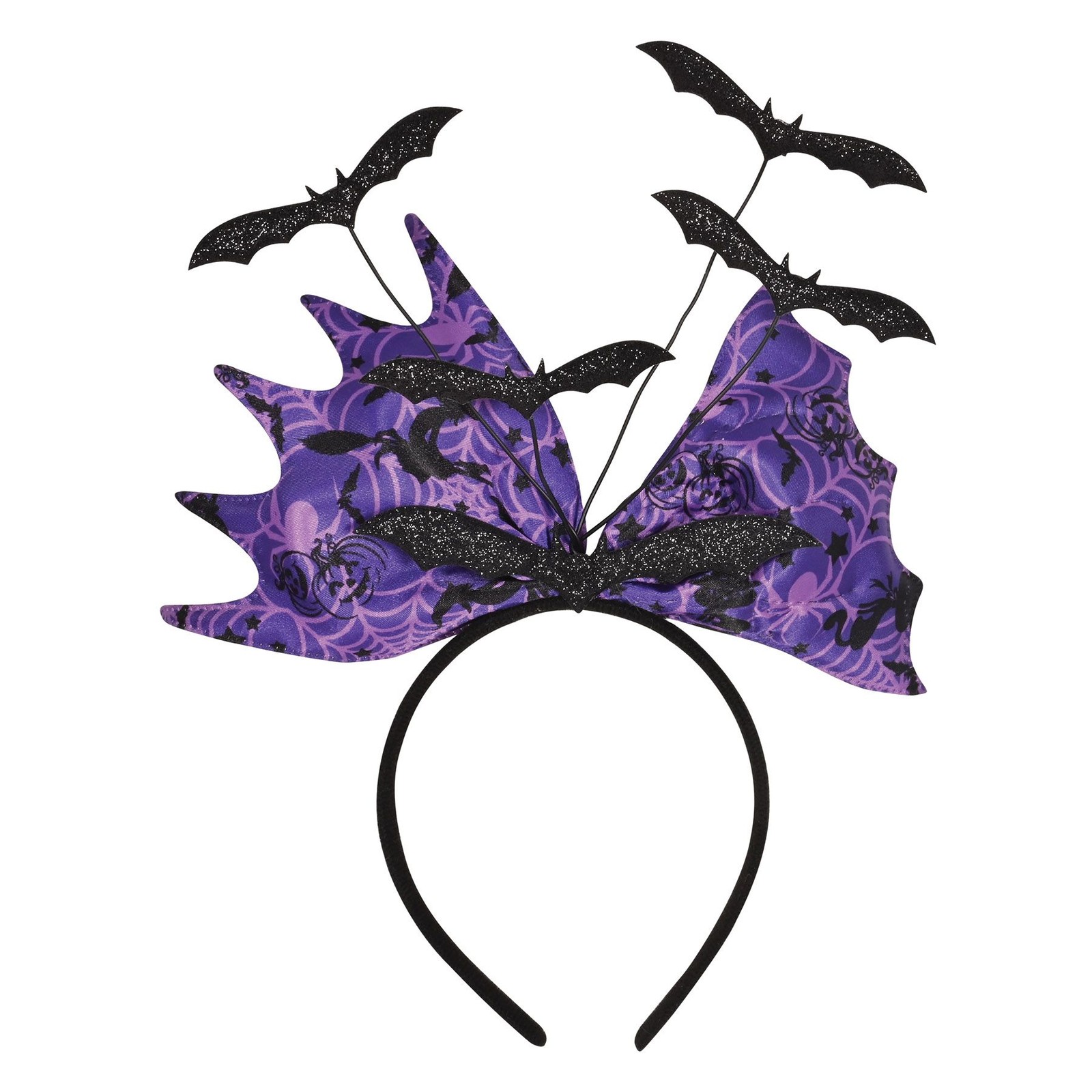 Halloween Glittered Bat Headband