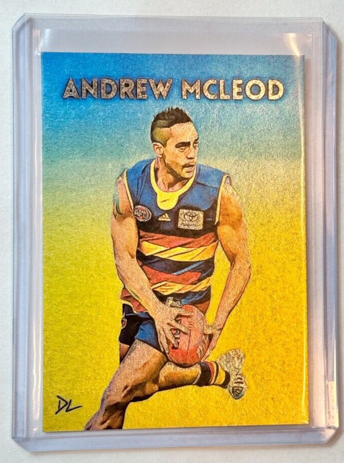 Andrew Mcleod Platinum Plated Artist Signed "Adelaide Crows" Trading Card 1/1