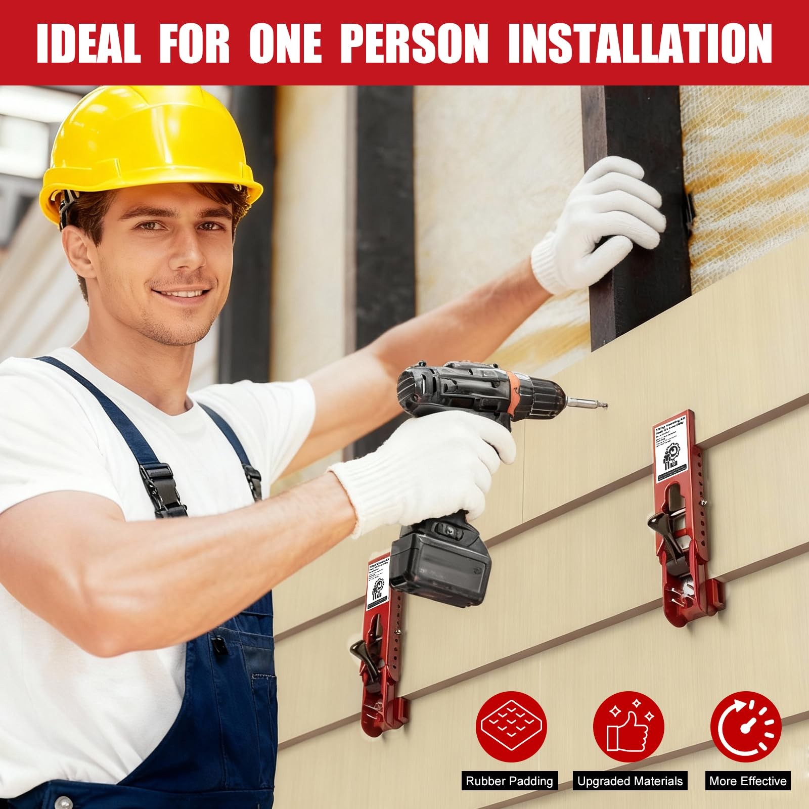 Siding Installation Tools, Mounting Kit, Compatible 5/16-inch, Red