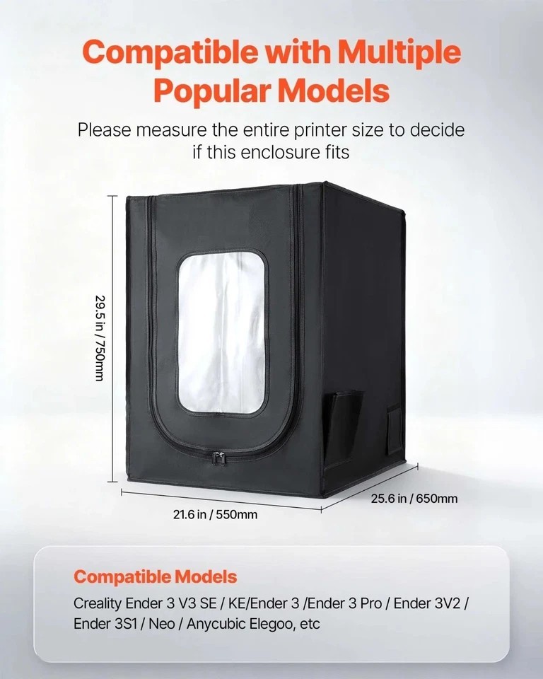3D Printer Enclosure, Dustproof Waterproof Oxford Cloth 3D Printer Tent Constant