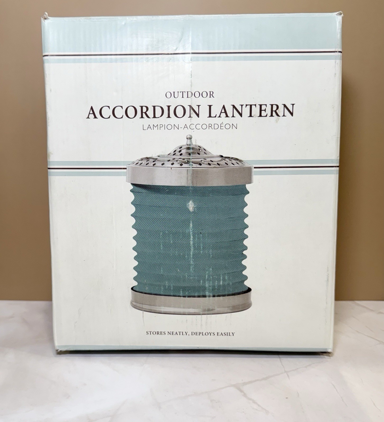 2007 Restoration Hardware Outdoor Accordion Lantern Collapsible For Patio Garden