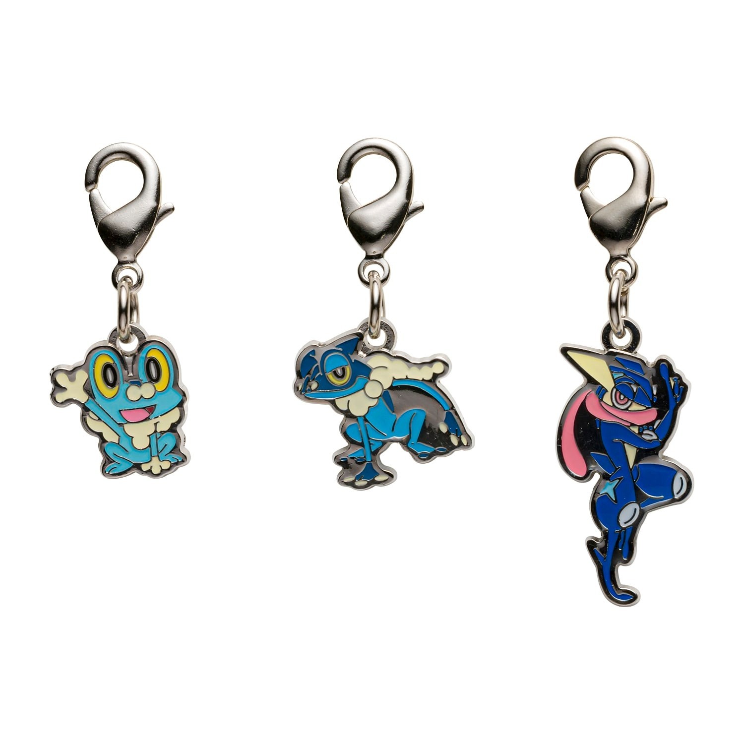 R568 Froakie Frogadier & Greninja Pokemon Center Metal Charm Set Sealed A8