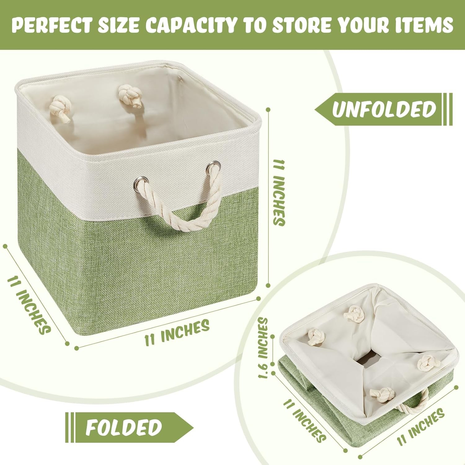 Cube Storage Box Fabric Storage Box Foldable Cube Basket