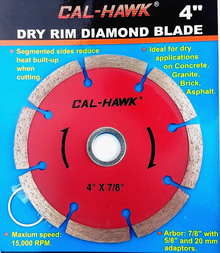4" Dry Segmented Rim Diamond Saw Blade for Cutting, Tile, Marble, Slate & Others