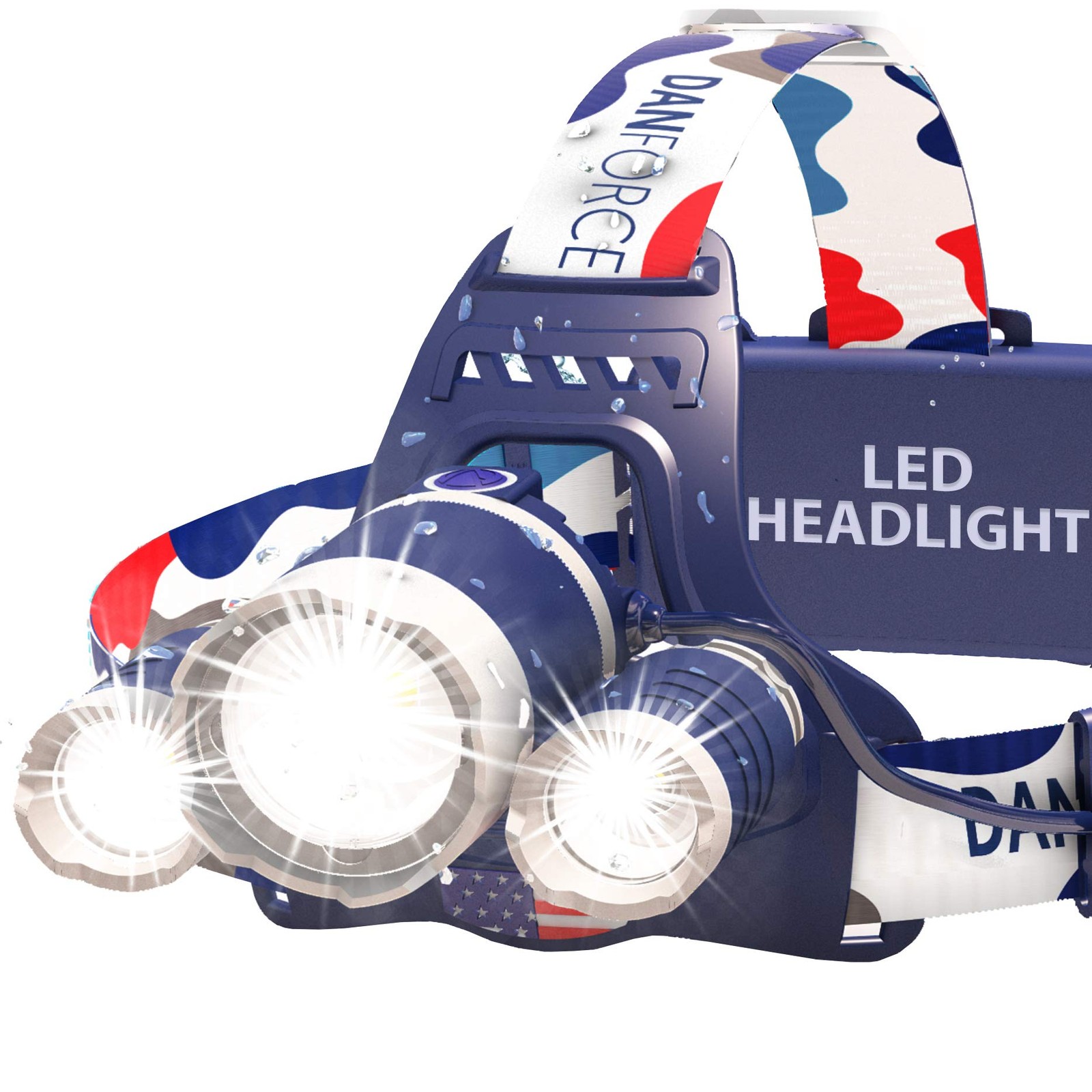 1080 Lumen Headlamp LED Flashlight Bright Headlight Torch Recharge NUEVO 2026 US