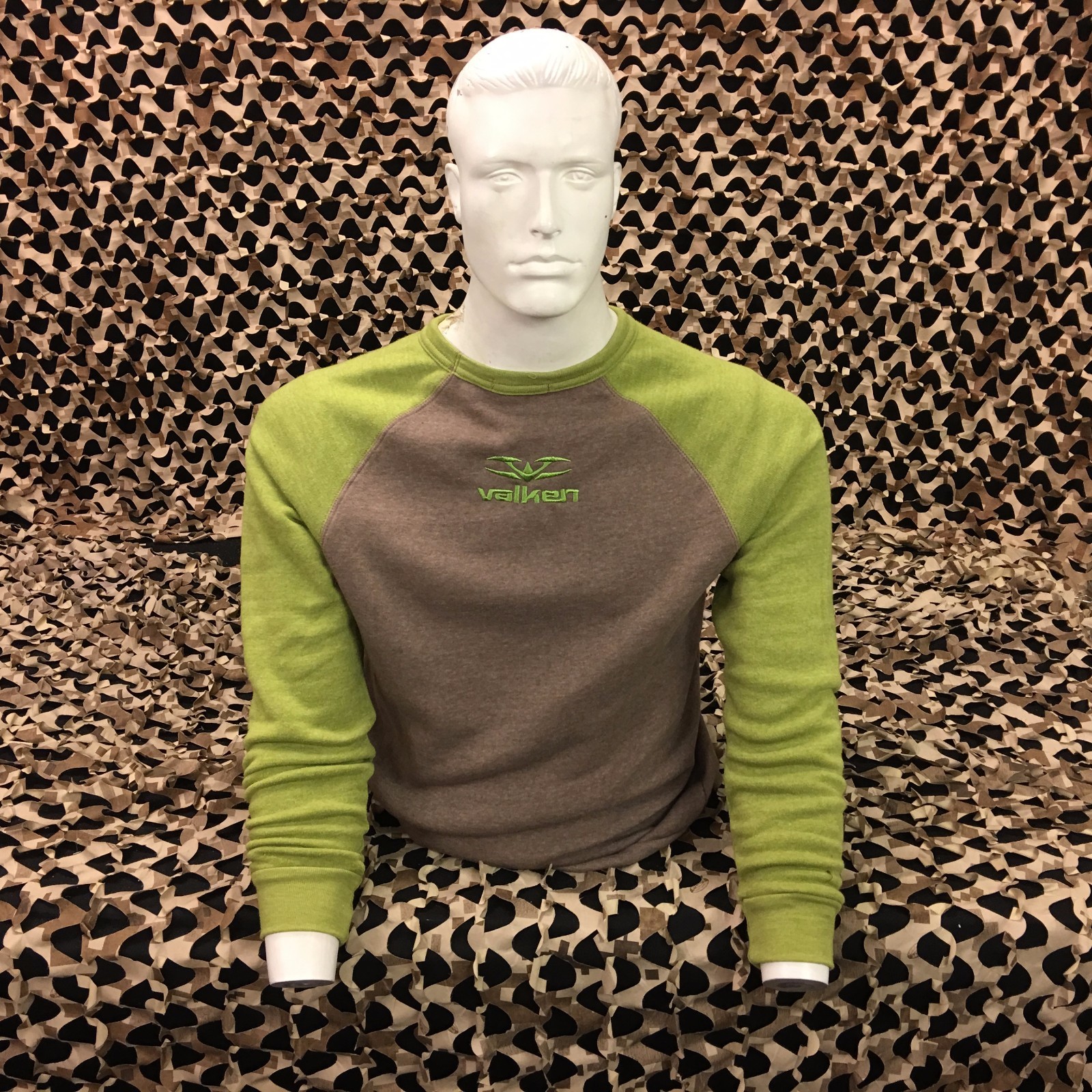 NEW Valken Eco Crew Neck Sweatshirt - Brown/Avocado - Medium