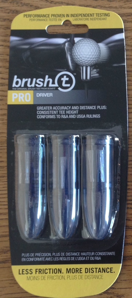 BRUSH T BLACK DRIVER  3 PK NEW IN PACKAGE GOLF TEE BRISTLES