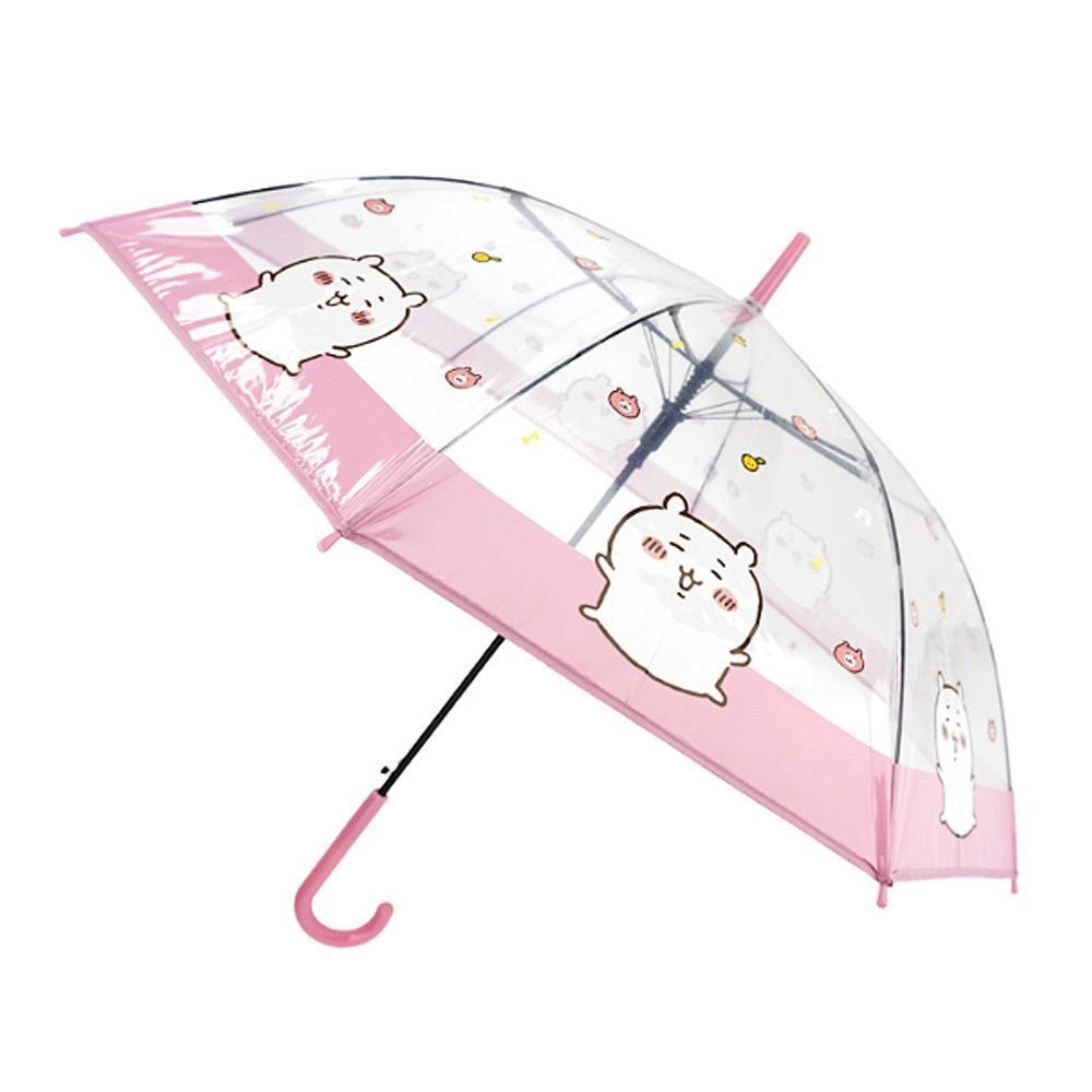 Chiikawa  Clear Auto Open J Handle Stick Umbrella for Rain, Rainproof