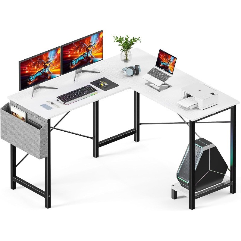 Shaped Desk Computer Gaming Corner Table 50 Inch Home Office Writing Student