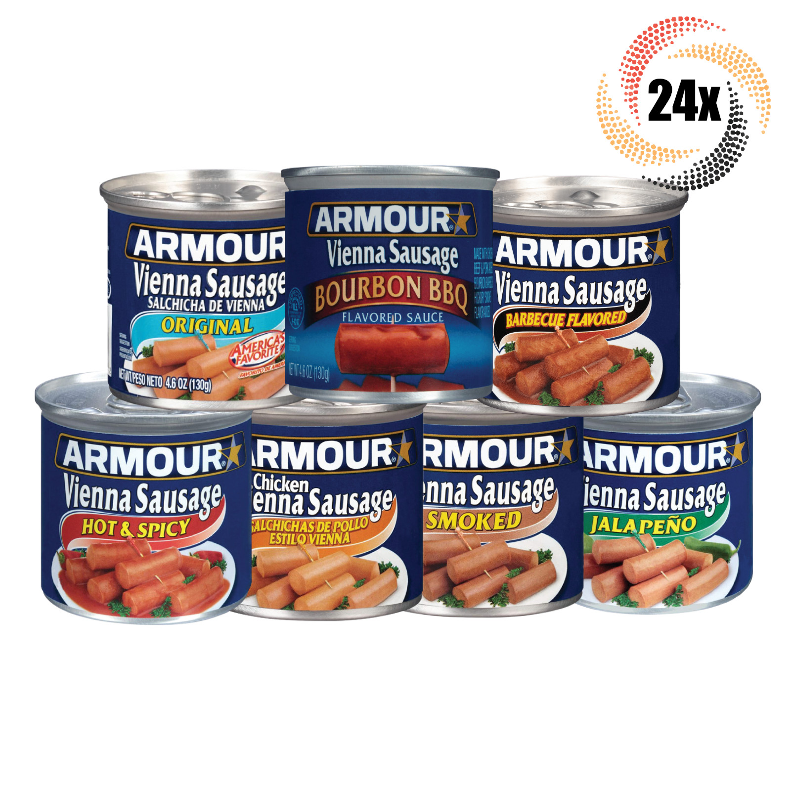 24x Cans Armour Star Variety Flavor Vienna Sausages | 4.6oz | Mix & Match!