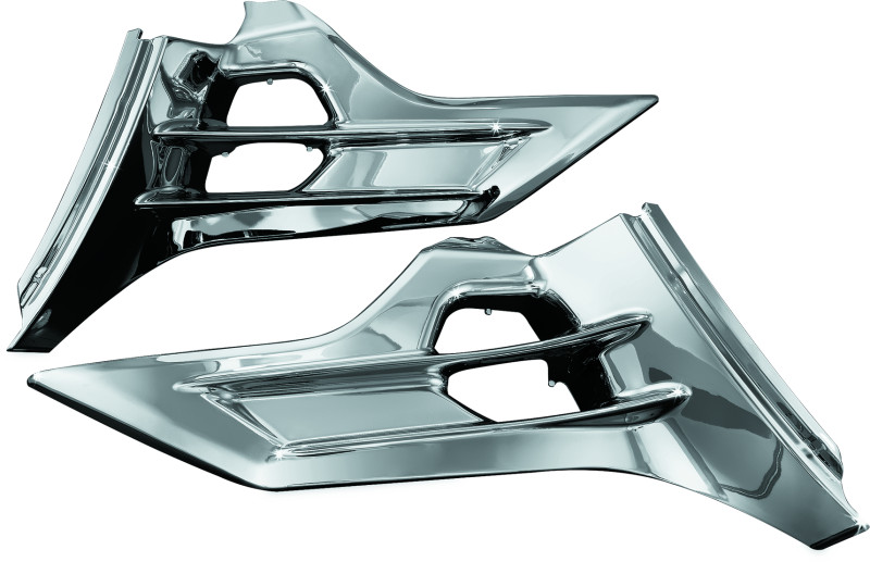 Kuryakyn Louvered Battery Box Covers 12-17 Honda GL1800 Chrome | P/N 7368