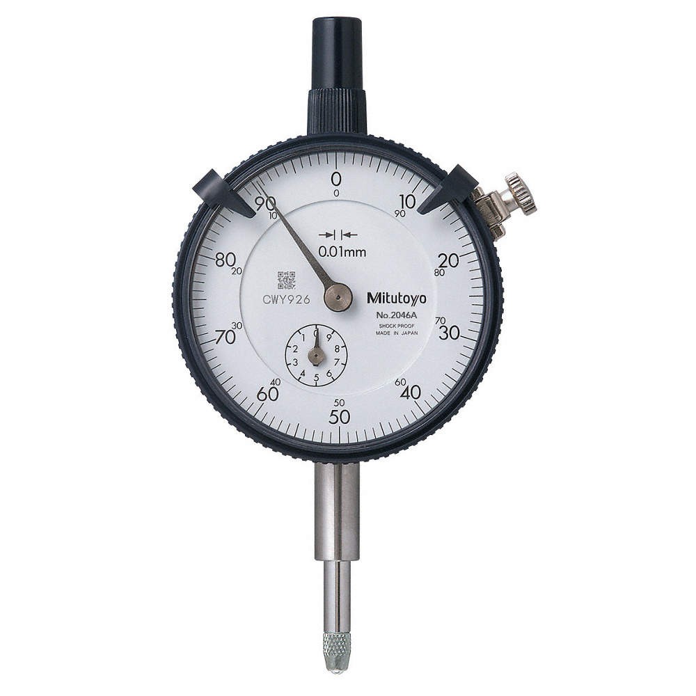 MITUTOYO 2046A-01 Dial Indicator,0 to 10 mm Range,Yellow 783DN8