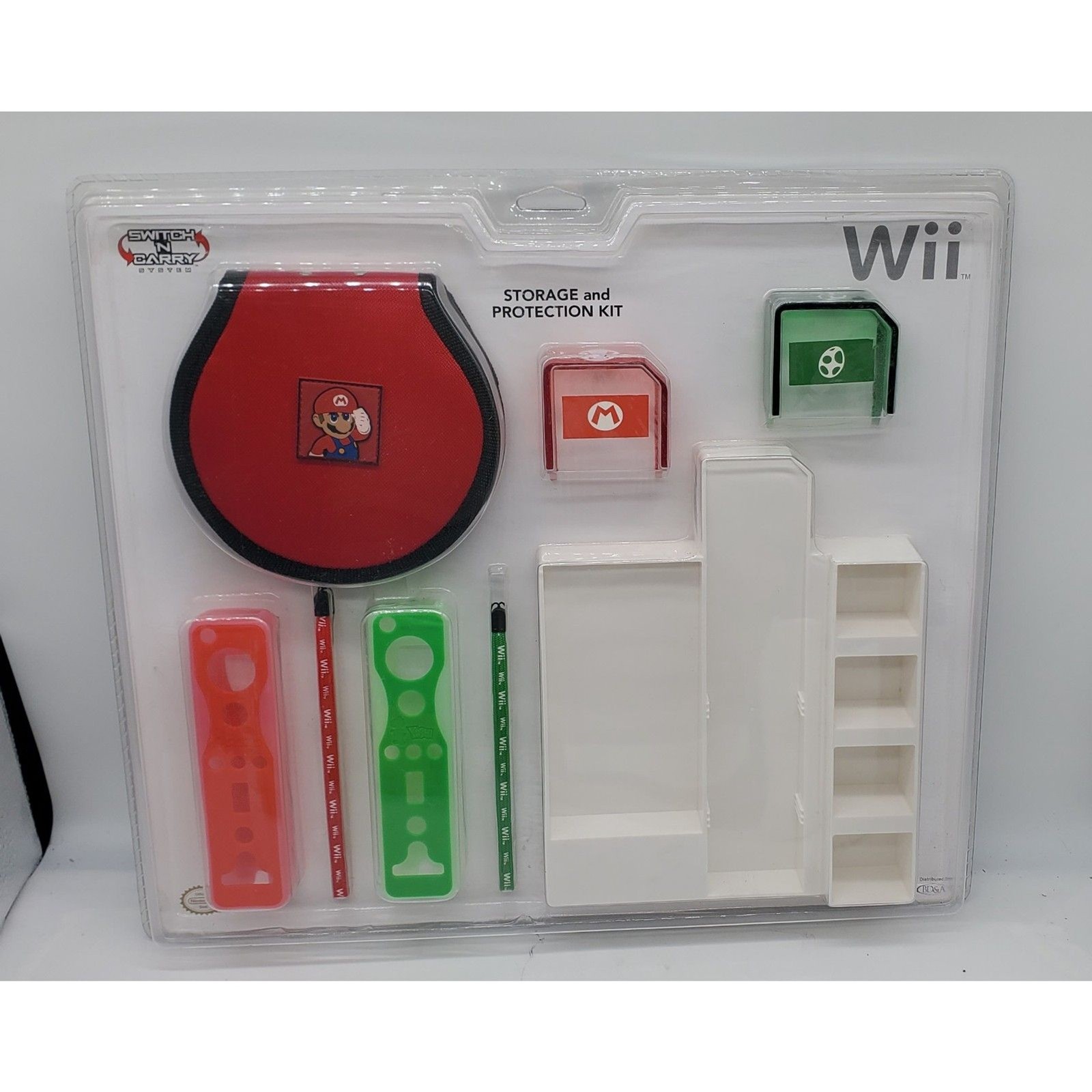 NINTENDO WII SUPER MARIO STORAGE AND PROTECTION KIT NEW IN PACKAGE