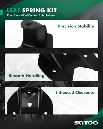 Leaf Spring Kit Multi Leaf Shock Plate Kit Spring Pad U-Bolt Nuts Stud 12pc