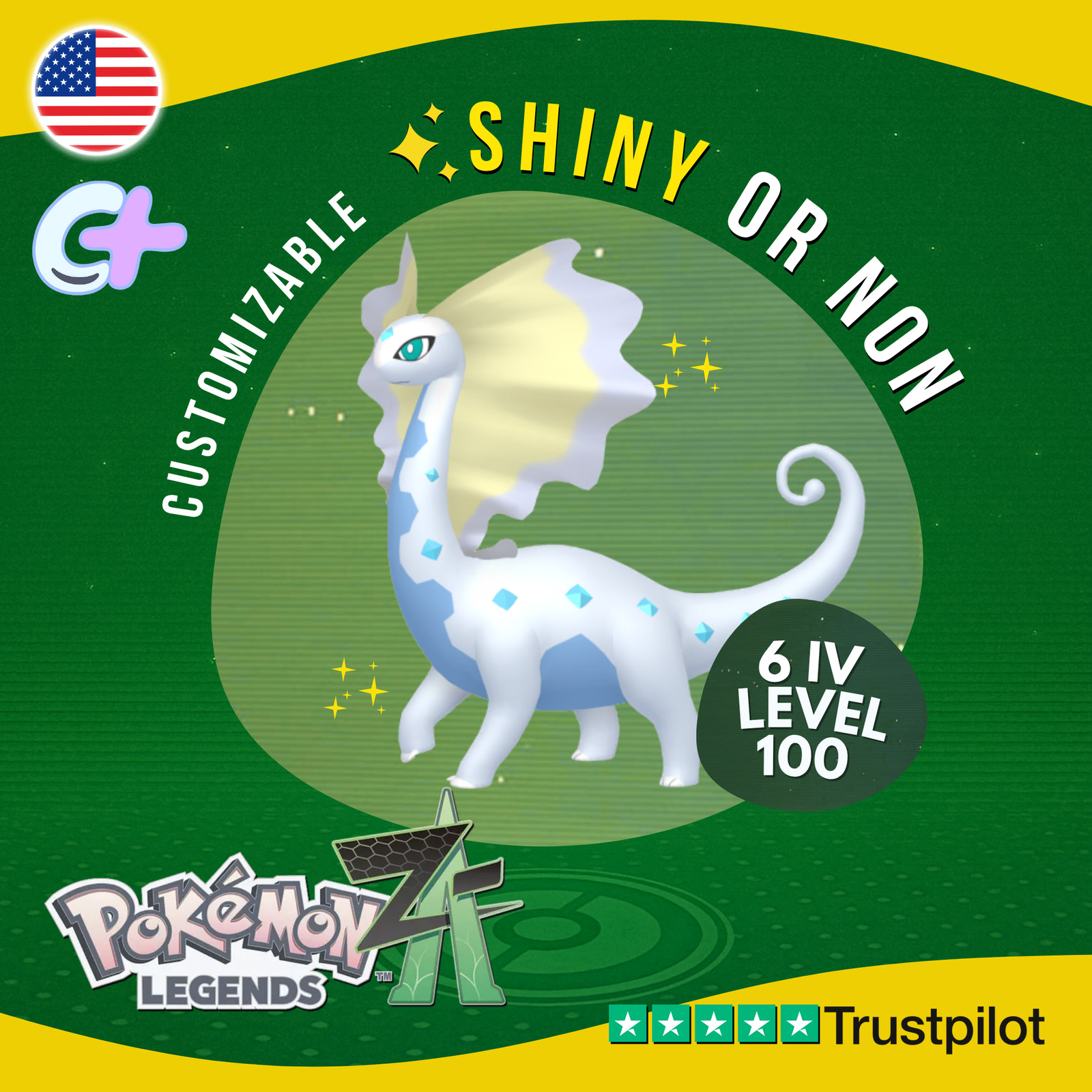 Aurorus Shiny or Non ✨6 IV Pokémon Legends Z-A Competitive Customizable ZA Z A