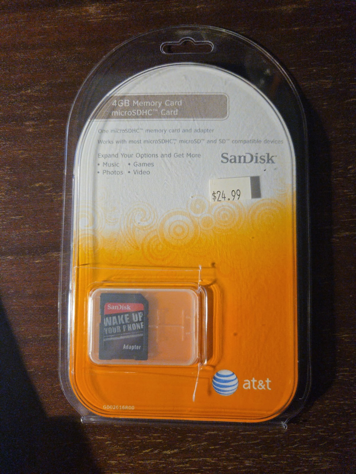 SanDisk 4GB Micro & SDHC Memory Card AT&T - New