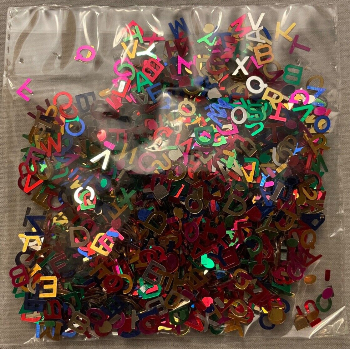 CONFETTI LETTERS, 2 PACKAGES - ALPHABET