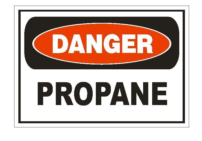 Danger Propane Sticker