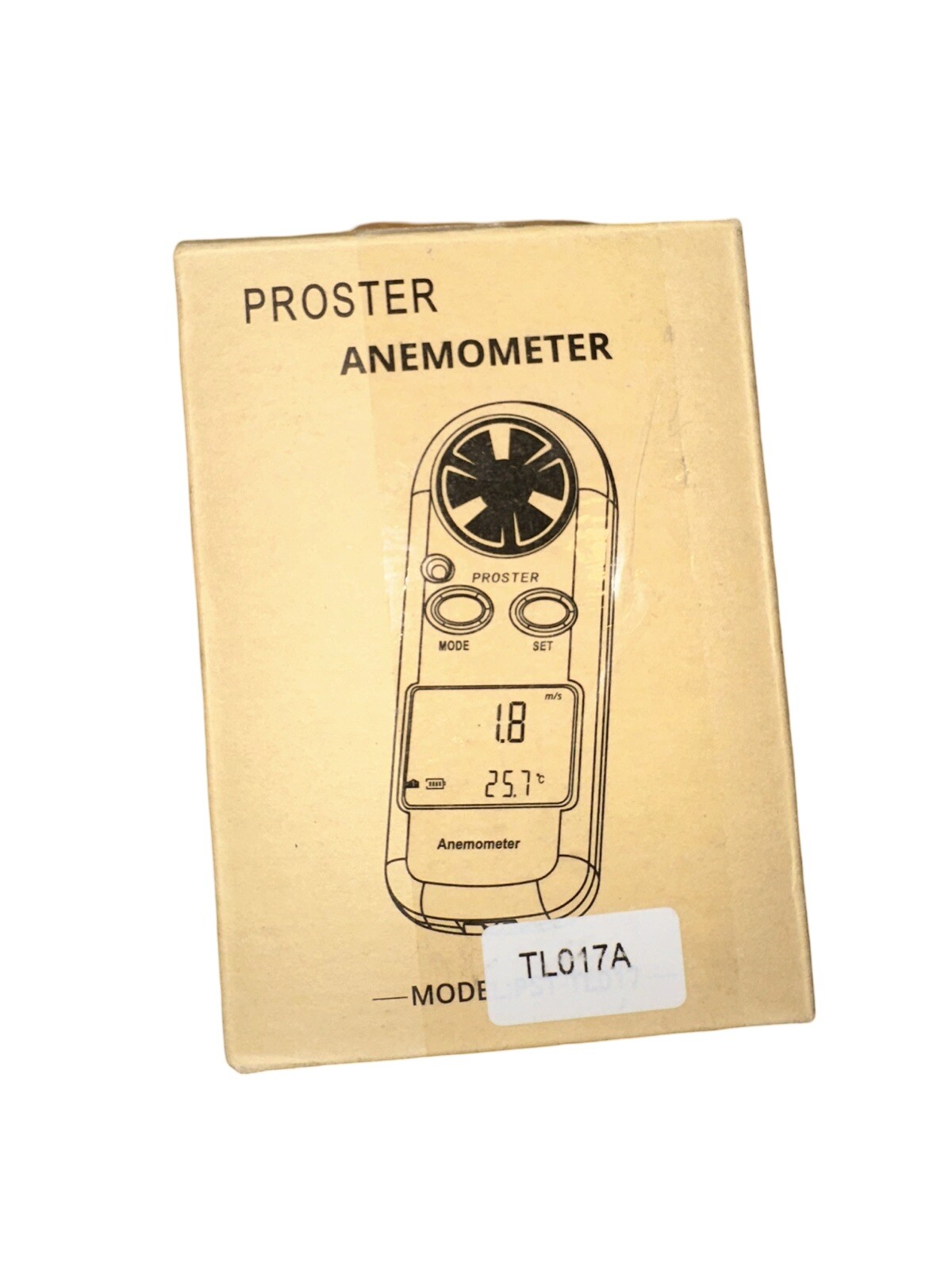 Proster PST-TL017 Handheld Anemometer Wind Speed Temperature NEEDS BATTERY (S-8)
