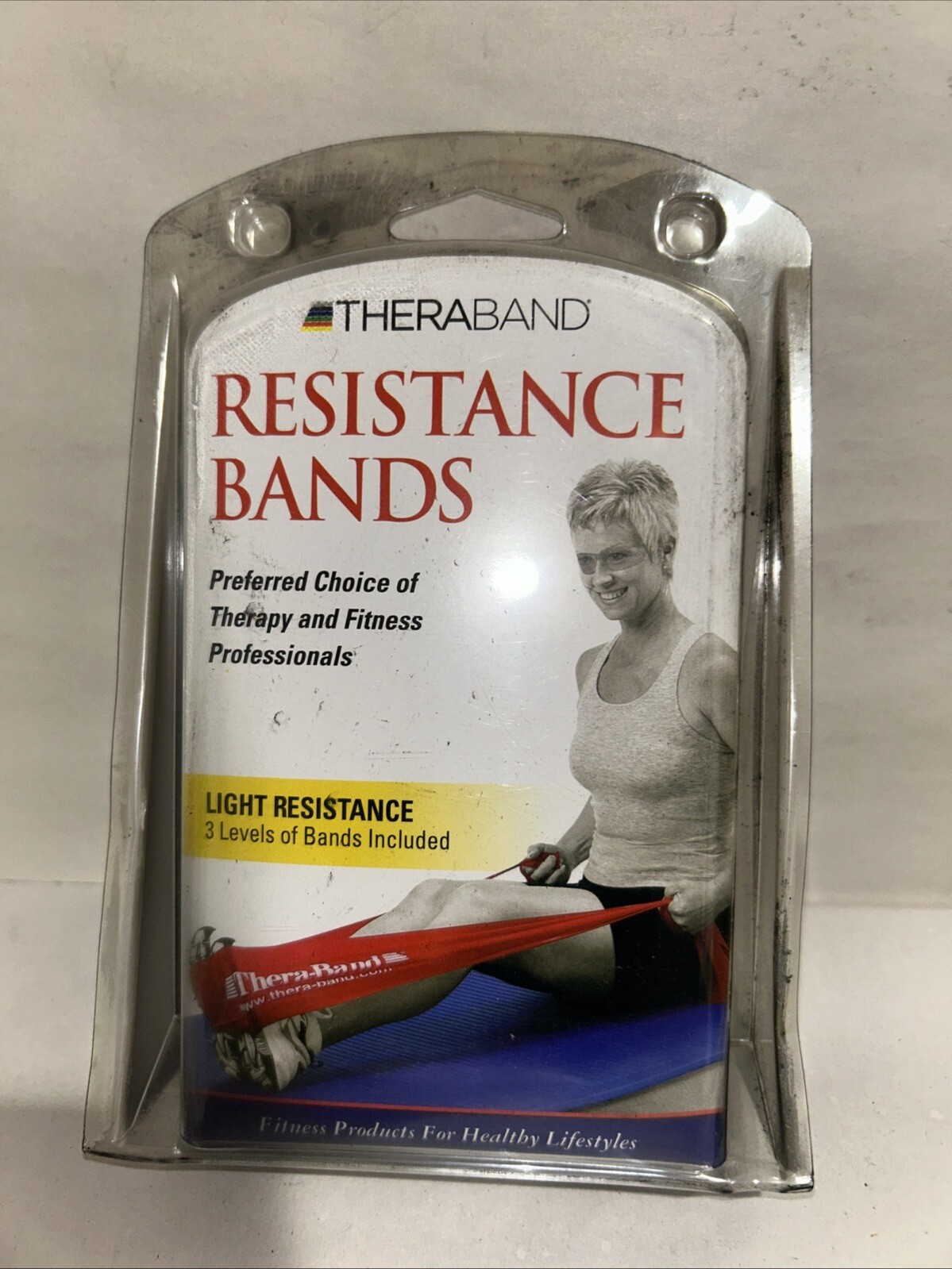Theraband Pre-cut Light Resistance Bands, 3 ct. 5’ Each