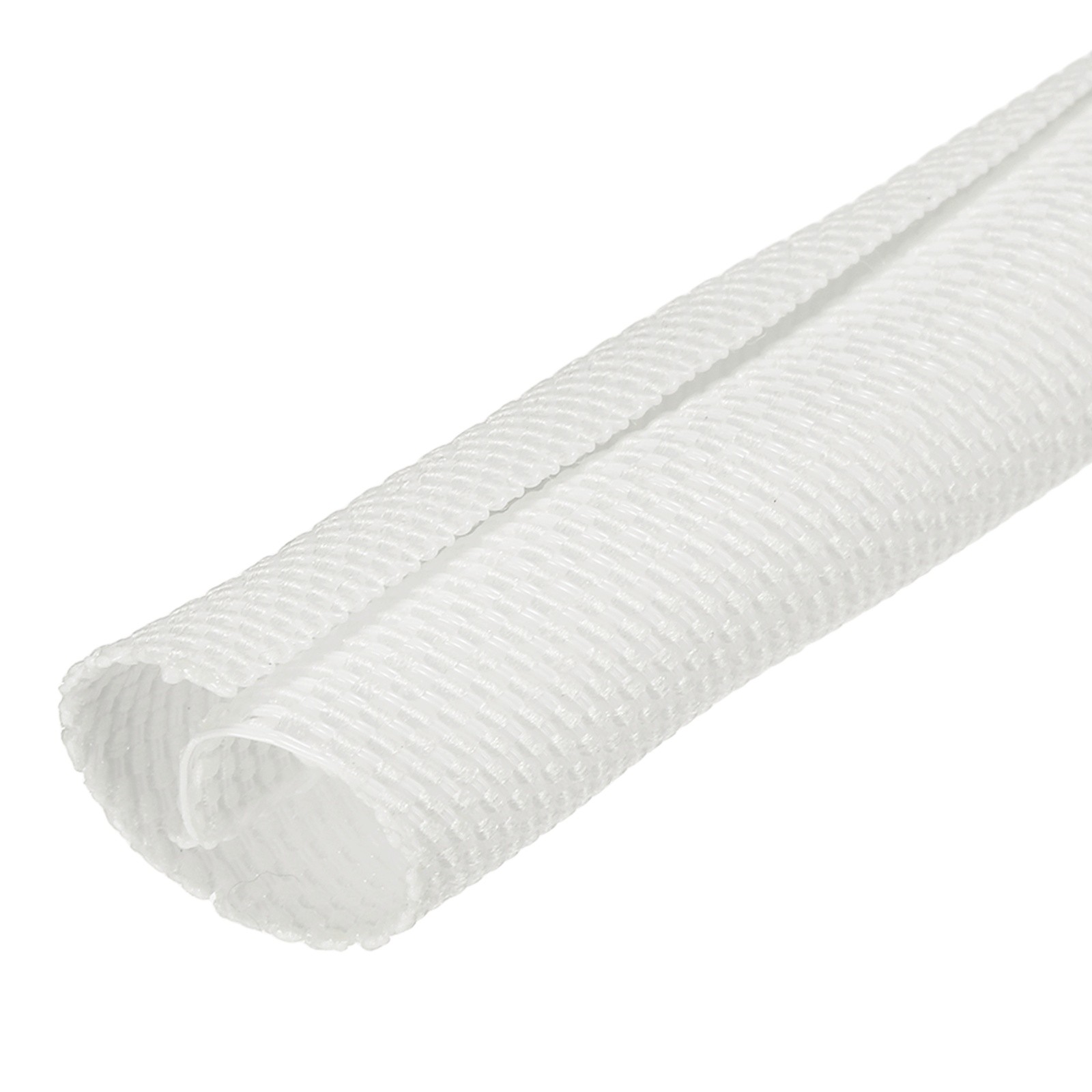 Wire Split Braided Cable Management Sleeve, White (5/16" - 7 Feet)