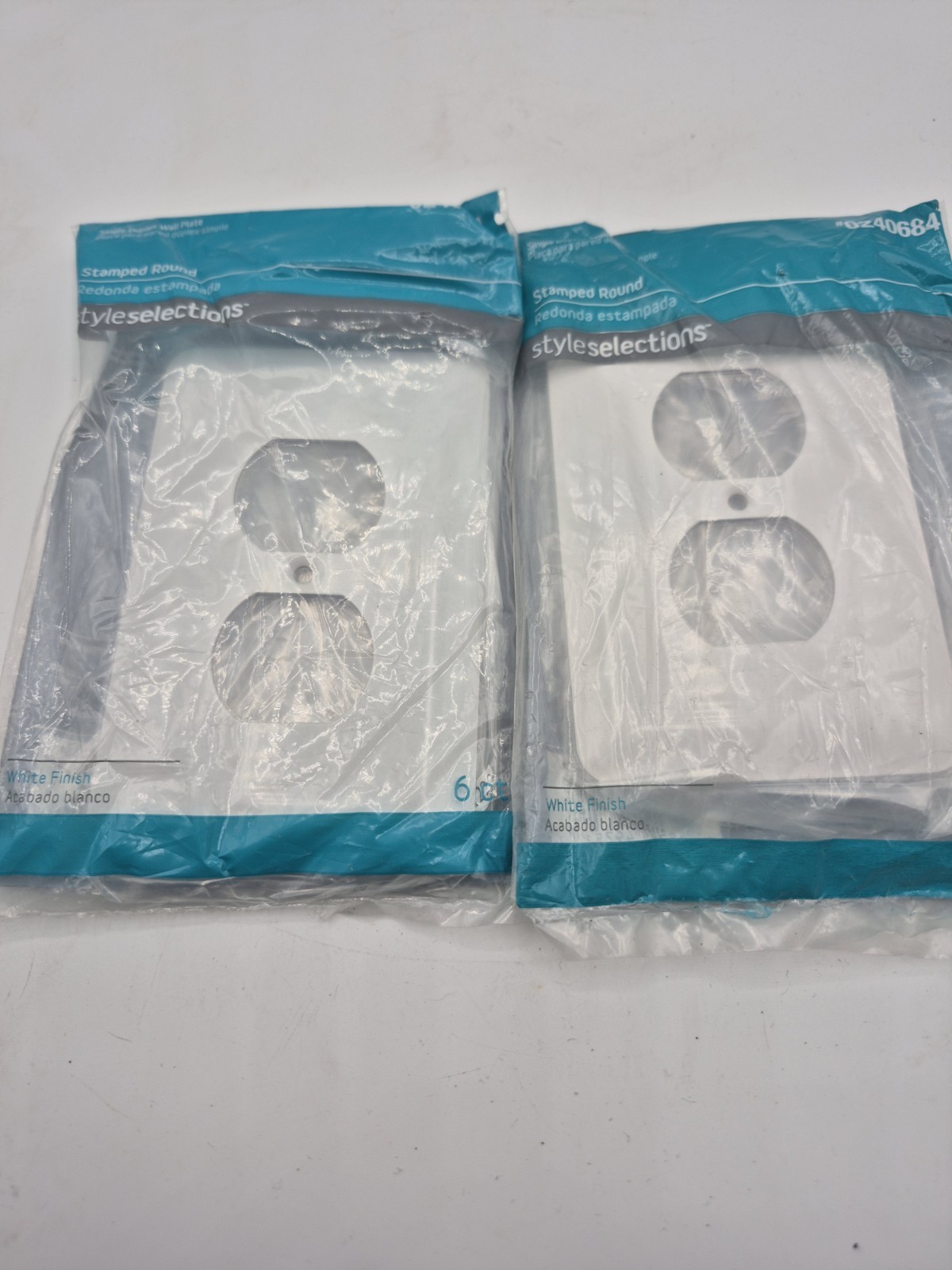 2 Pack (12pc Total) Single Duplex Wall Plate Stamped Steel Round New