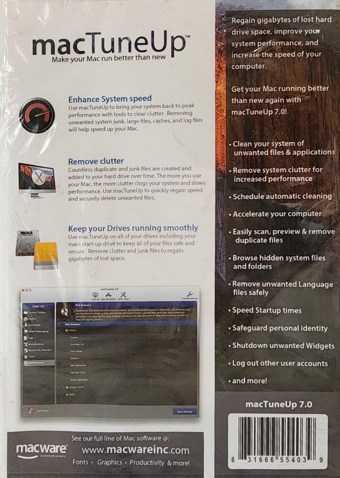 Macware Mac TuneUp 7.0 - Make Your Mac Run Better Than New NIB
