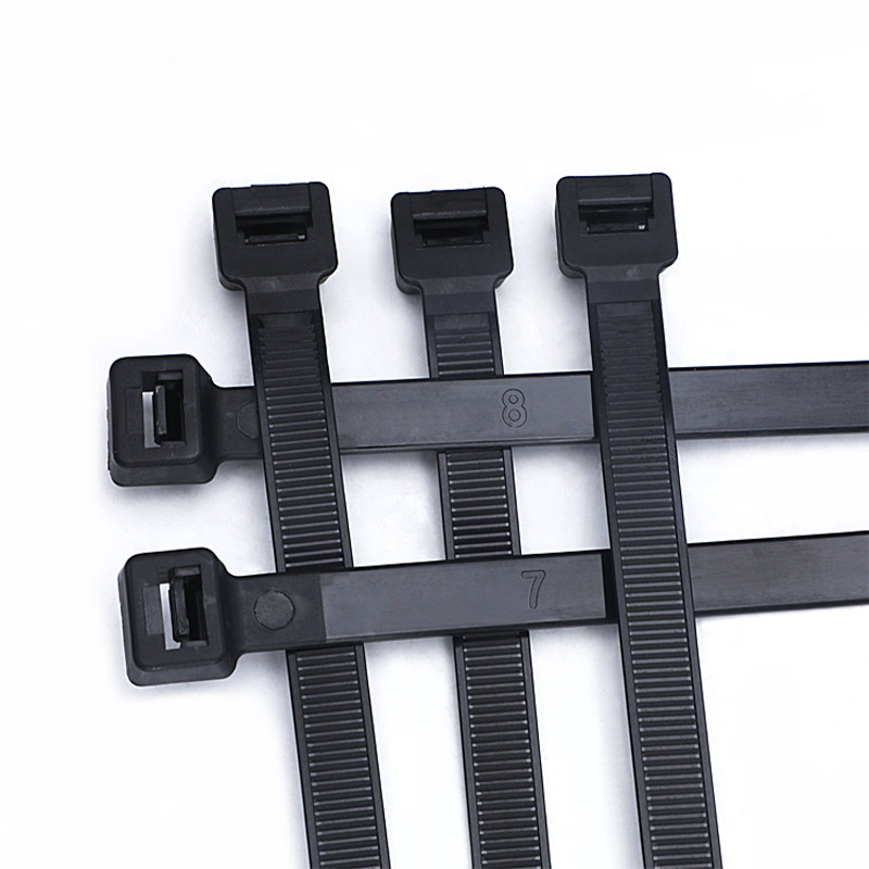 Self-Locking Plastic Nylon Cable Ties Nylon Zip Tie Wrap Black/White Width:7.2mm