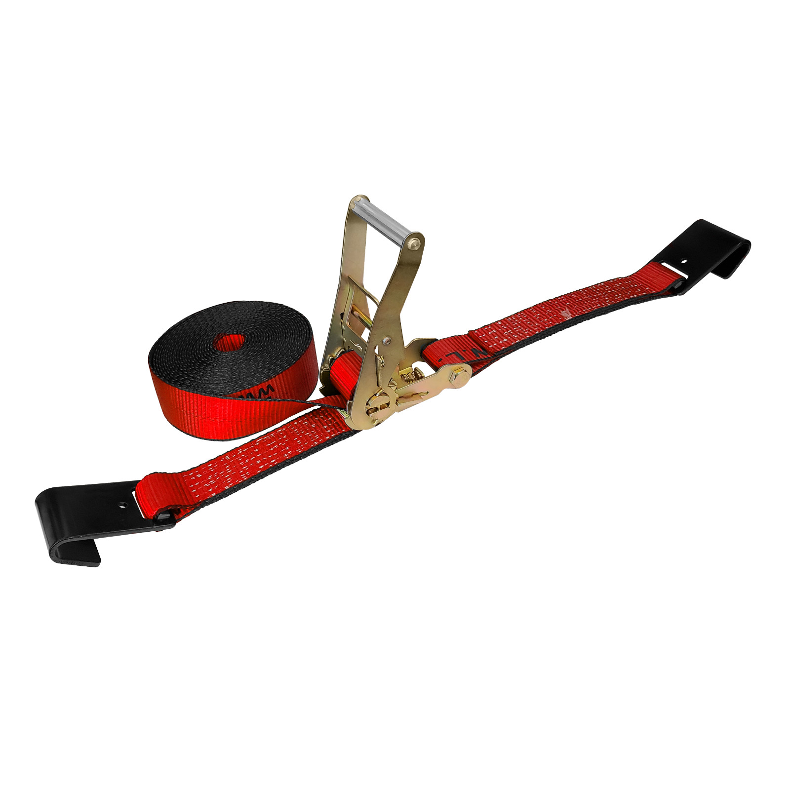 1 Pack Heavy Duty 2" x 30' Ratchet Tie Down Strap w/Flat Hook WLL 3333 LBS Red